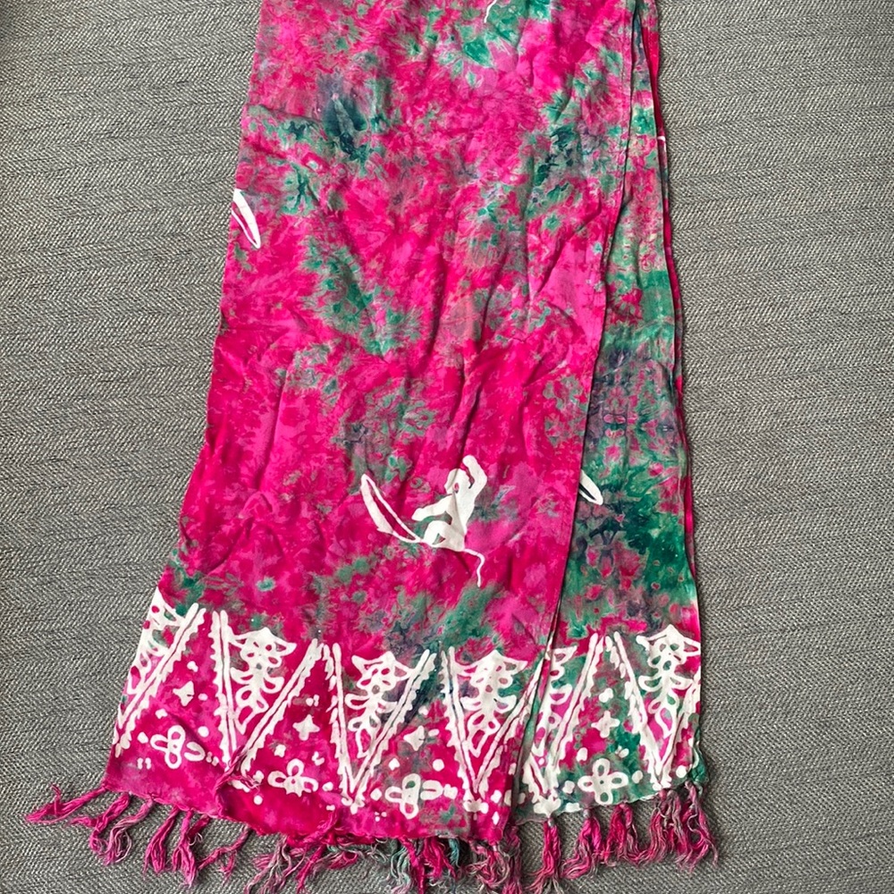 Pink & Green Surfer Sarong